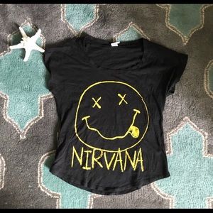 DELIAS Nirvana Tee Shirt S Black Cotton VGUC